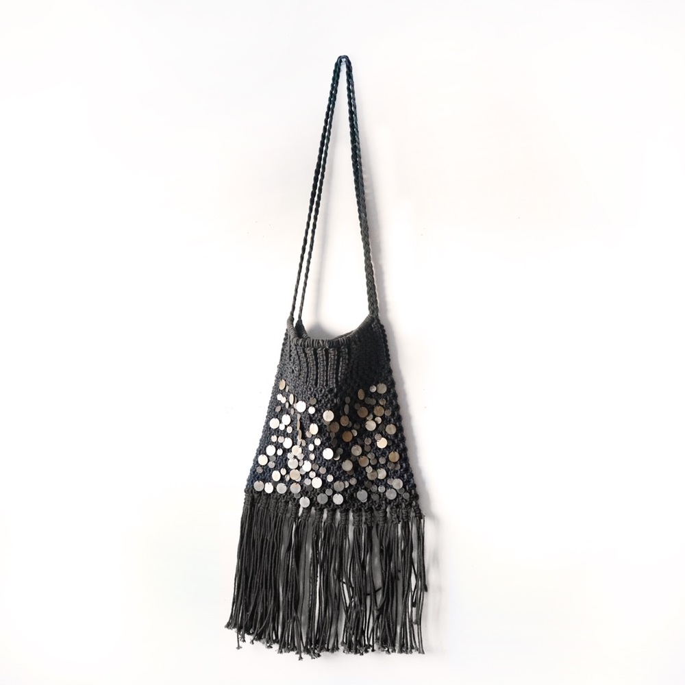 Free People Macrame Fringe Bag